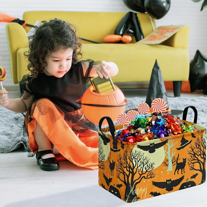 KUNRO Owl Pattern Storage Basket Gift Shelf Basket Storage Bin, Nursery Basket Organizer Box for With Handles for Room Deco - Image 4